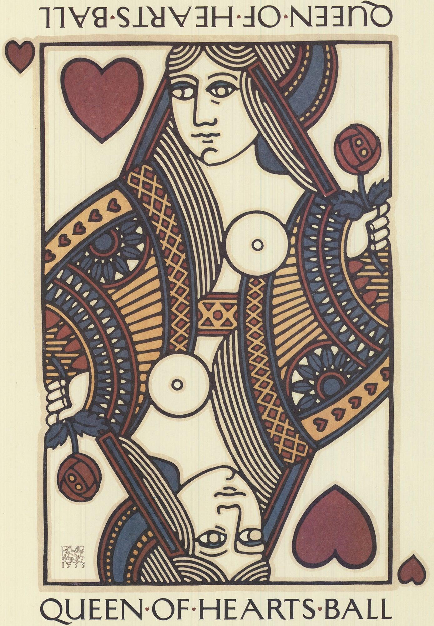 David Lance Goines 'Queen of Hearts Ball' 1978- Offset Lithograph For Sale 1