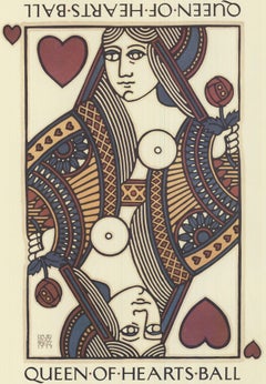 David Lance Goines 'Queen of Hearts Ball' 1978- Vintage