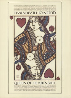 David Lance Goines 'Queen of Hearts Ball' 1978- Litografia Offset