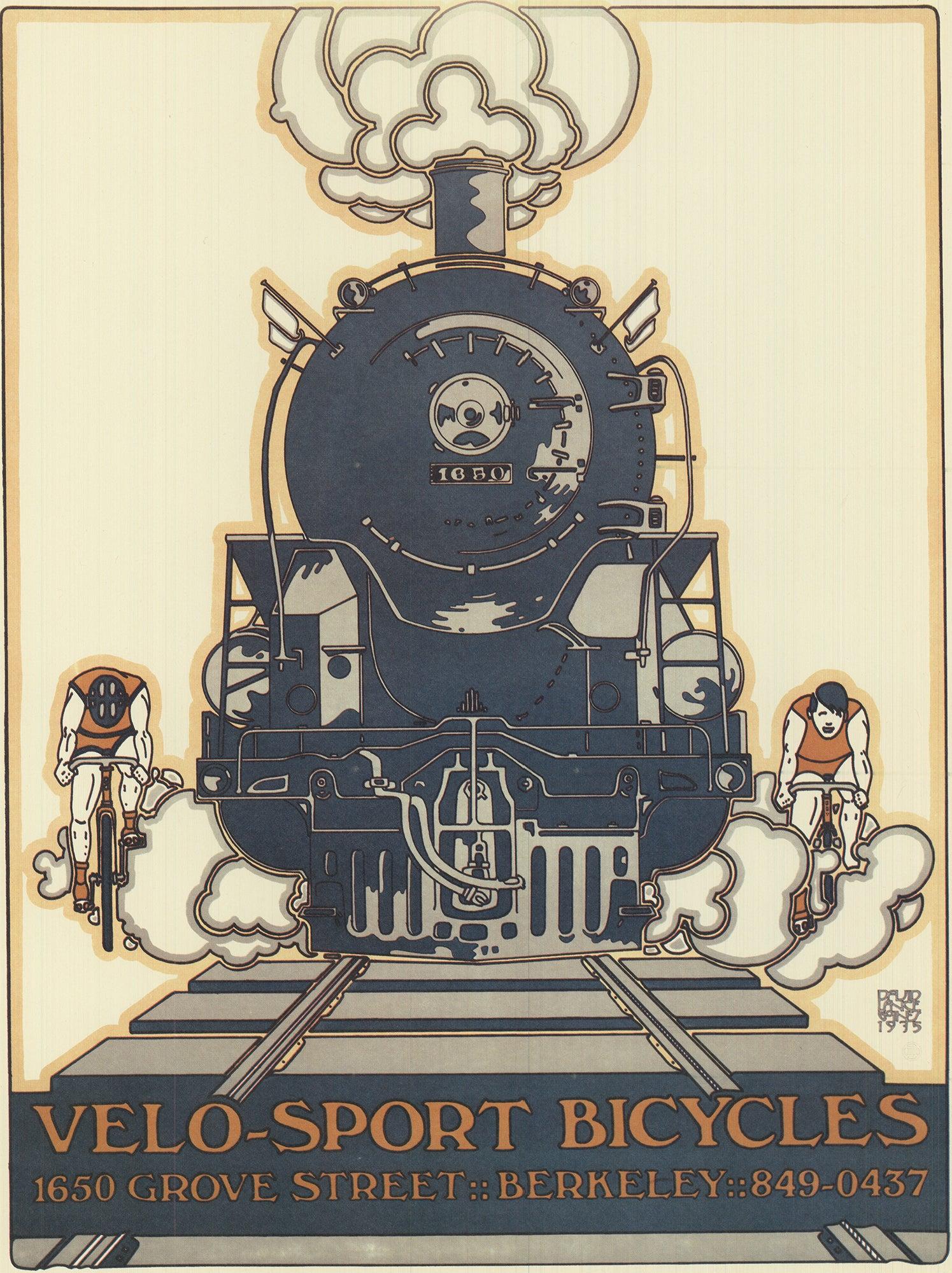 David Lance Goines 'Velo-Sport Fahrräder' 1978- Offsetlithographie im Angebot 1
