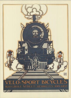David Lance Goines 'Velo-Sport Fahrräder' 1978- Offsetlithographie