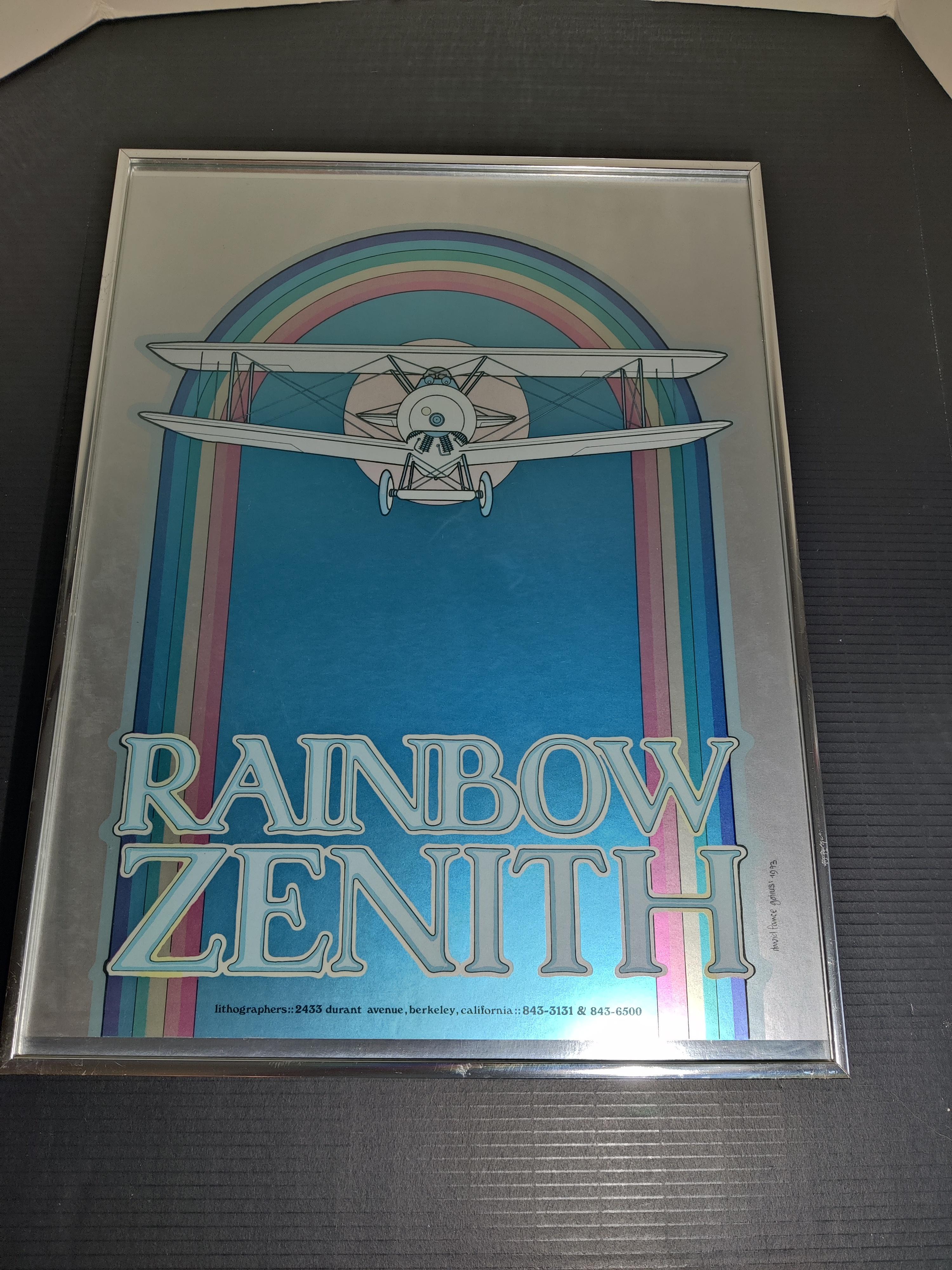 David Lance Goines Rainbow Zenith litografía original firmada por el artista 1973 en Bueno estado para la venta en Cincinnati, OH