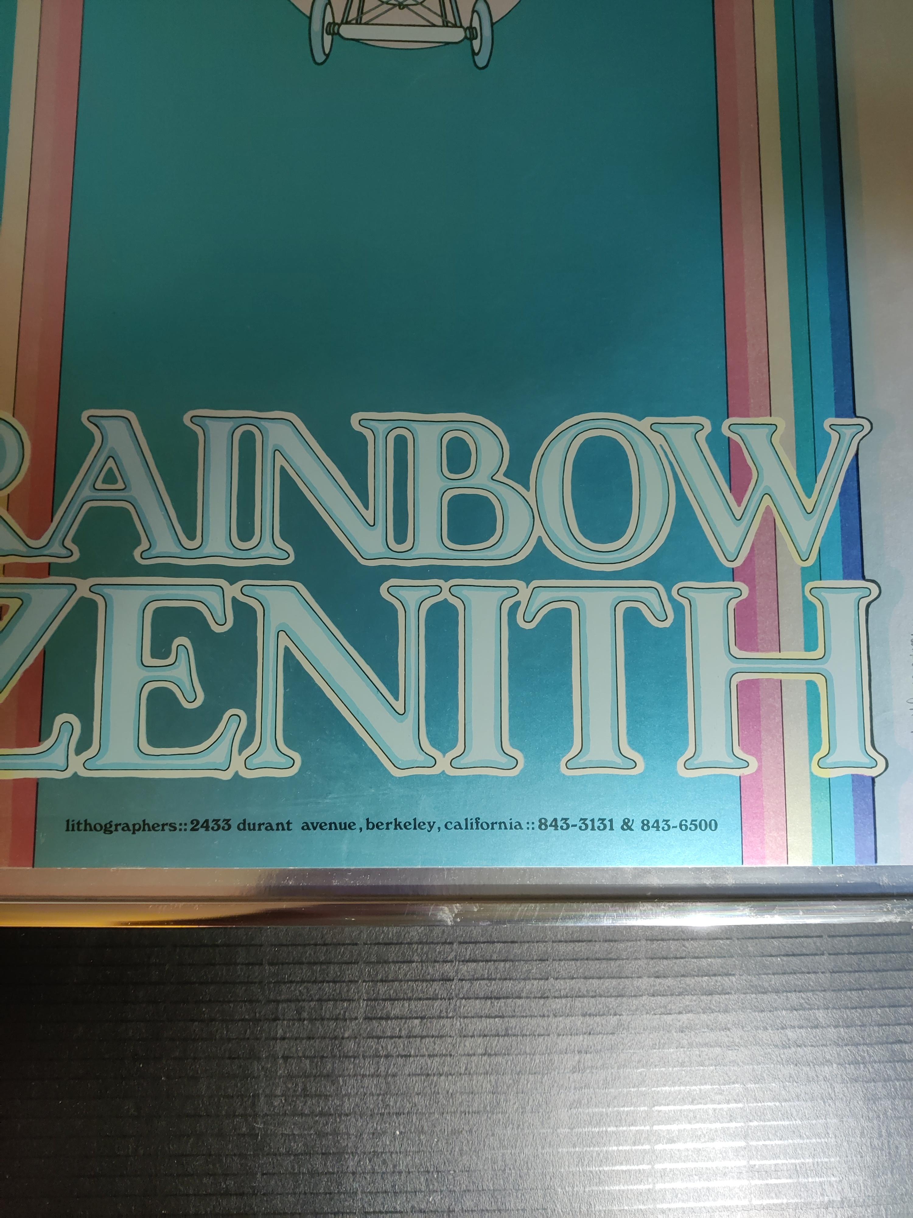 David Lance Goines Rainbow Zenith litografía original firmada por el artista 1973 Metal en venta