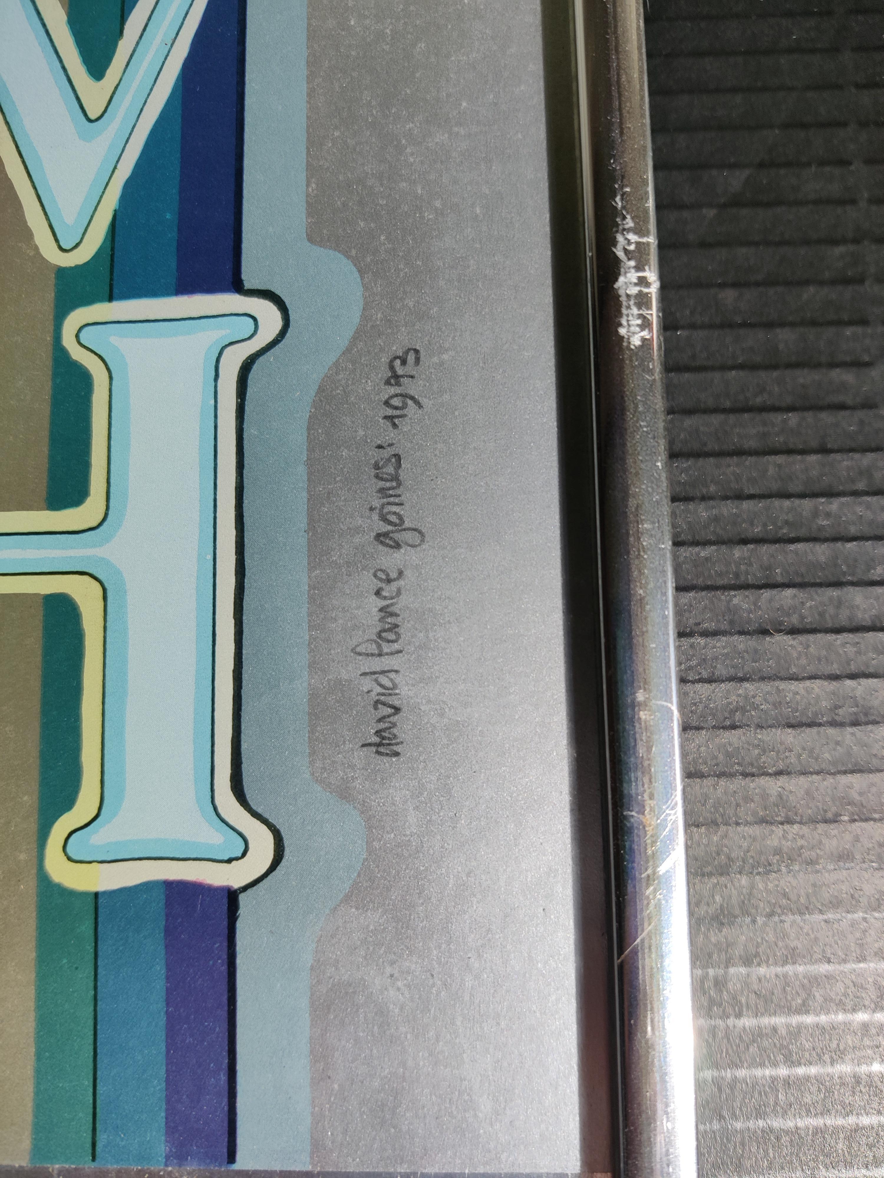 David Lance Goines Rainbow Zenith litografía original firmada por el artista 1973 en venta 3