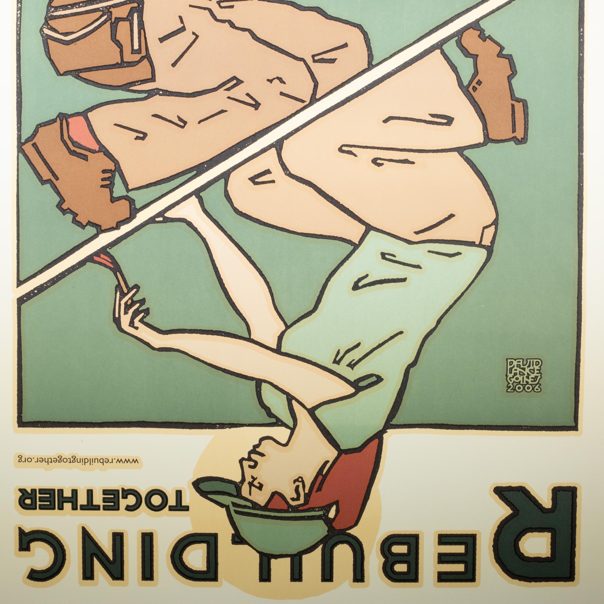 Moderne David Lance Goines, Rebuilding, Poster 2006 en vente