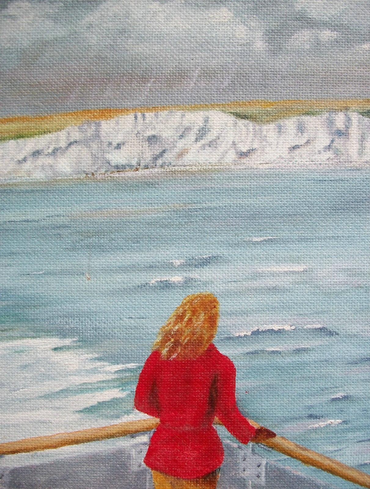 Modern DAVID LANGDON - 'Cliffs of Dover' - Contemporary Oil Painting - Signed - C. 2000 For Sale