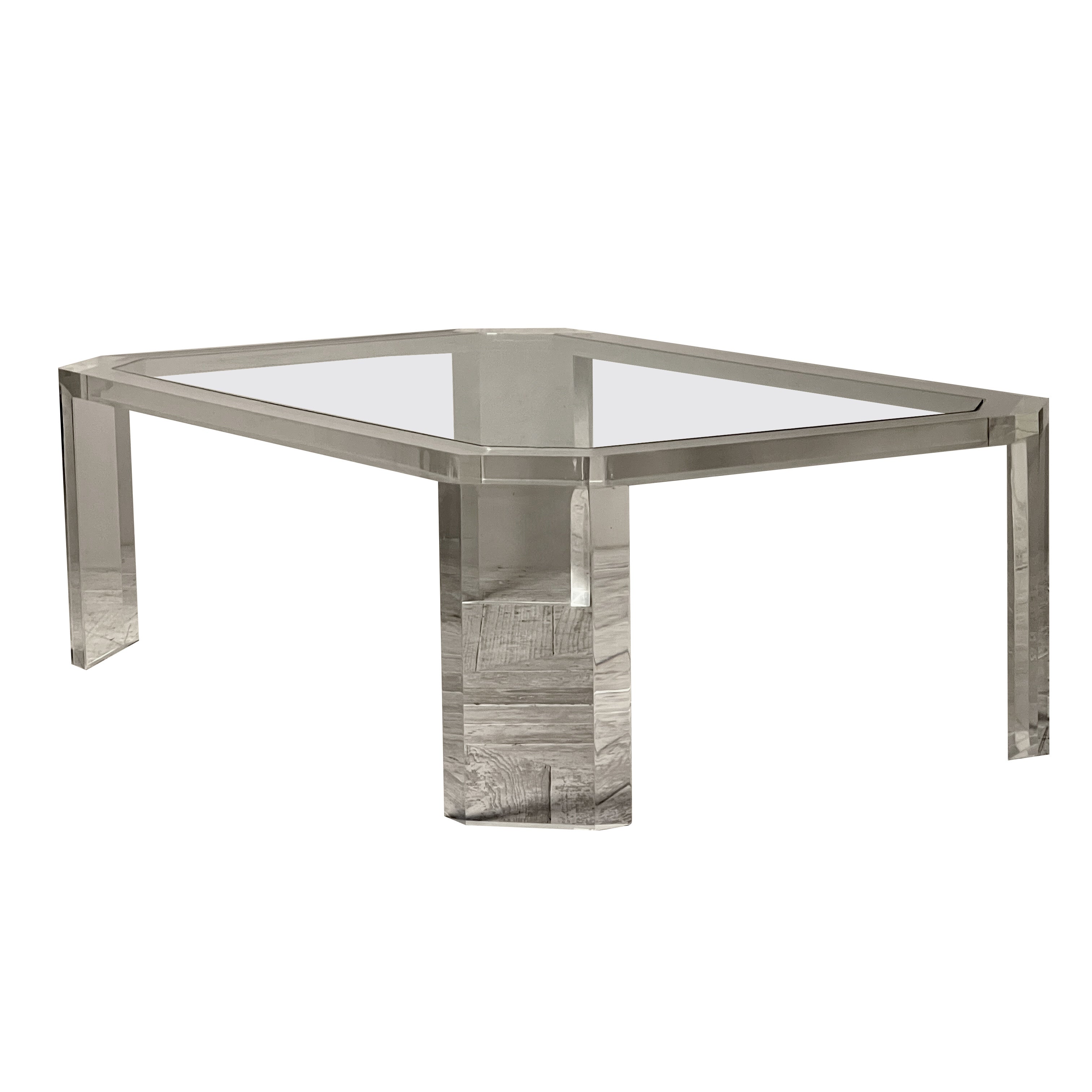 David Lange 1970'S Lucite Coffee Table