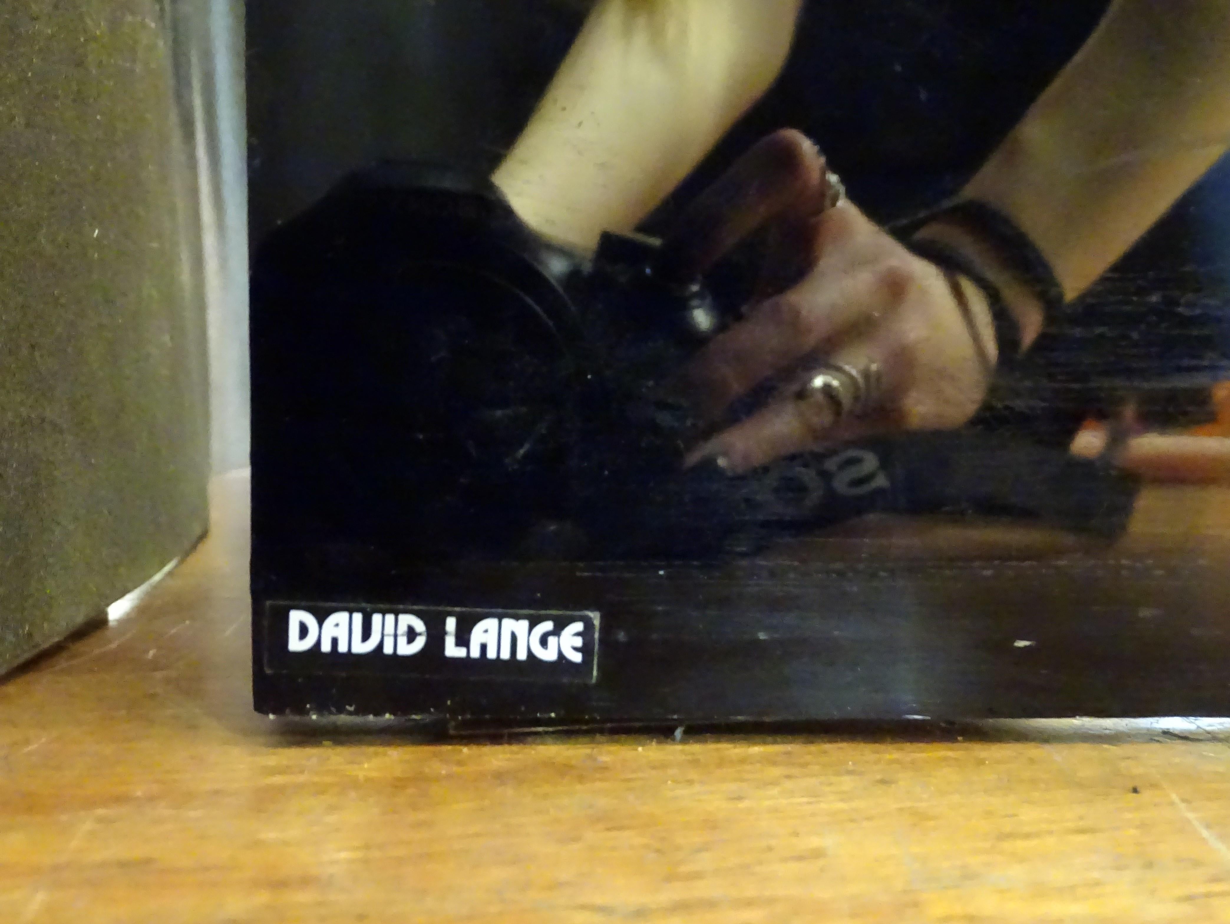 Fait main Commode d'appoint noire des années 70 de David Lange, laquée, signée en vente