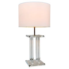 Vintage David Lange for Roche Bobois Lucite Table Lamp