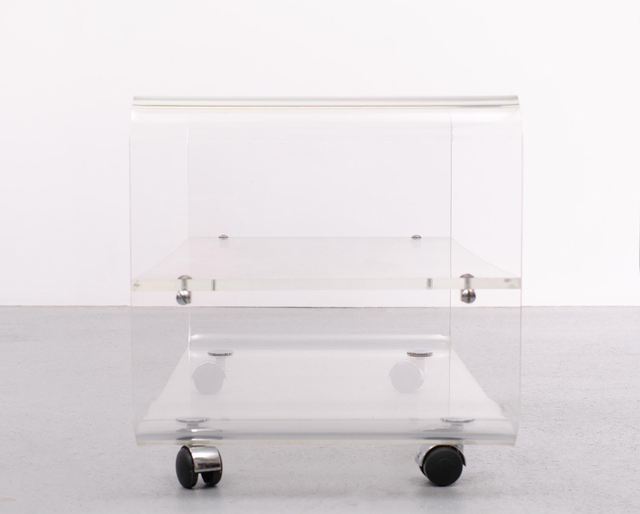 David Lange Lucite Cart Space Ace, 1970s, France  In Good Condition For Sale In Den Haag, NL