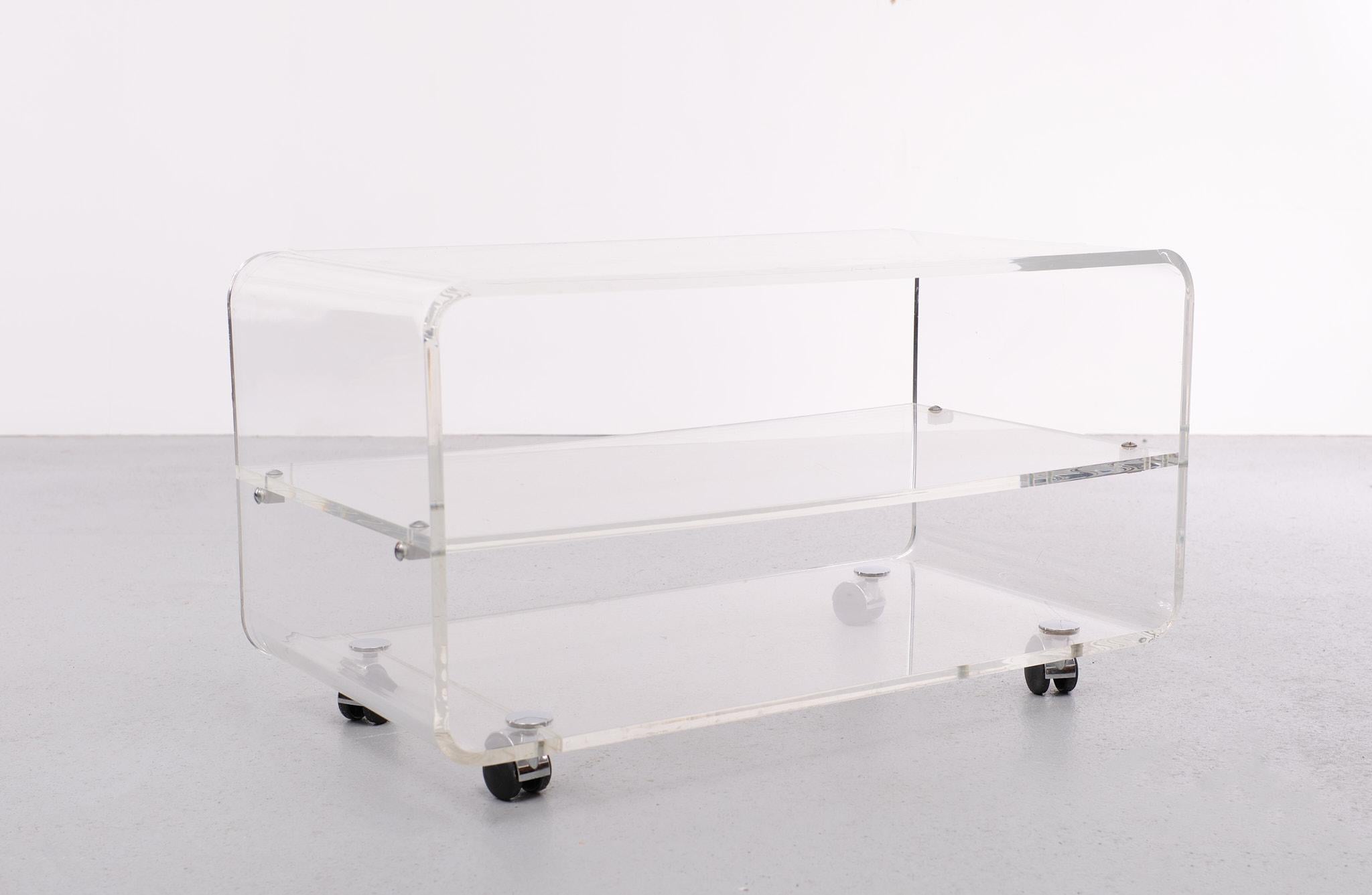 Late 20th Century David Lange Lucite Cart Space Ace, 1970s, France  For Sale