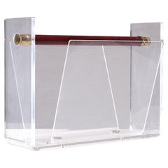 David Lange Lucite Newspaper Rack 1970s France