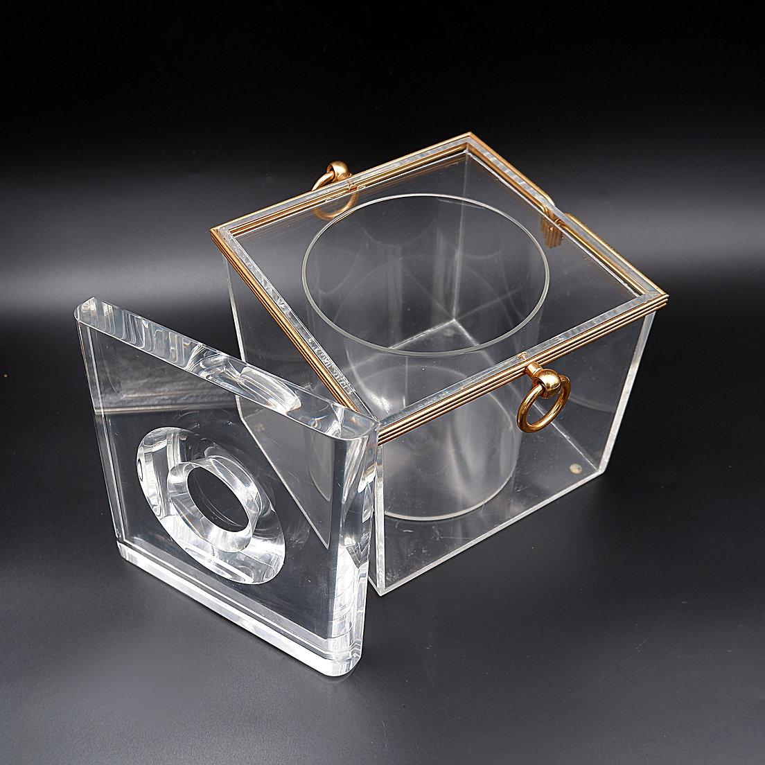David Lange Plexiglas Ice Bucket 1970s For Sale 4