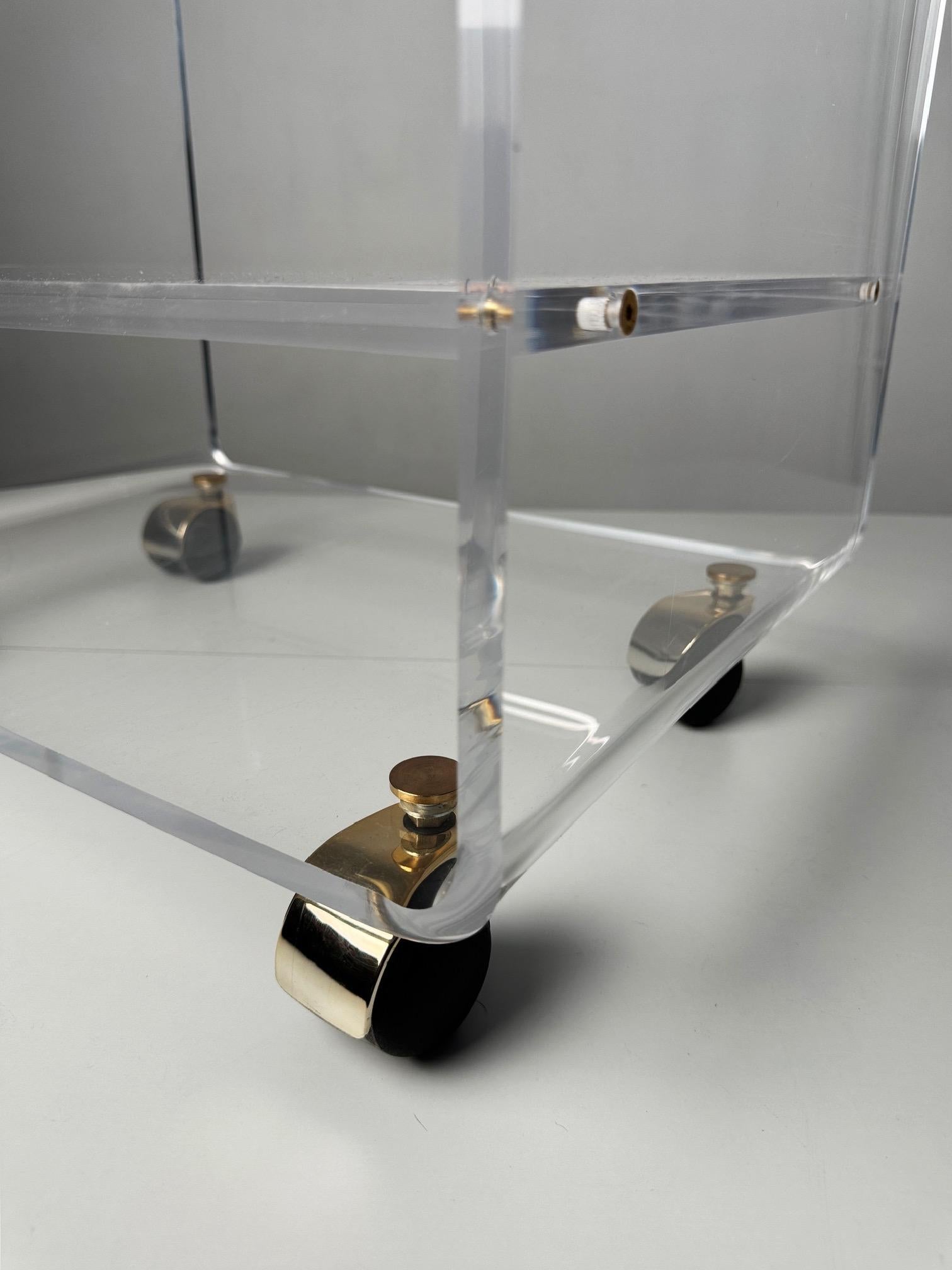 Plexiglass David Lange side table 