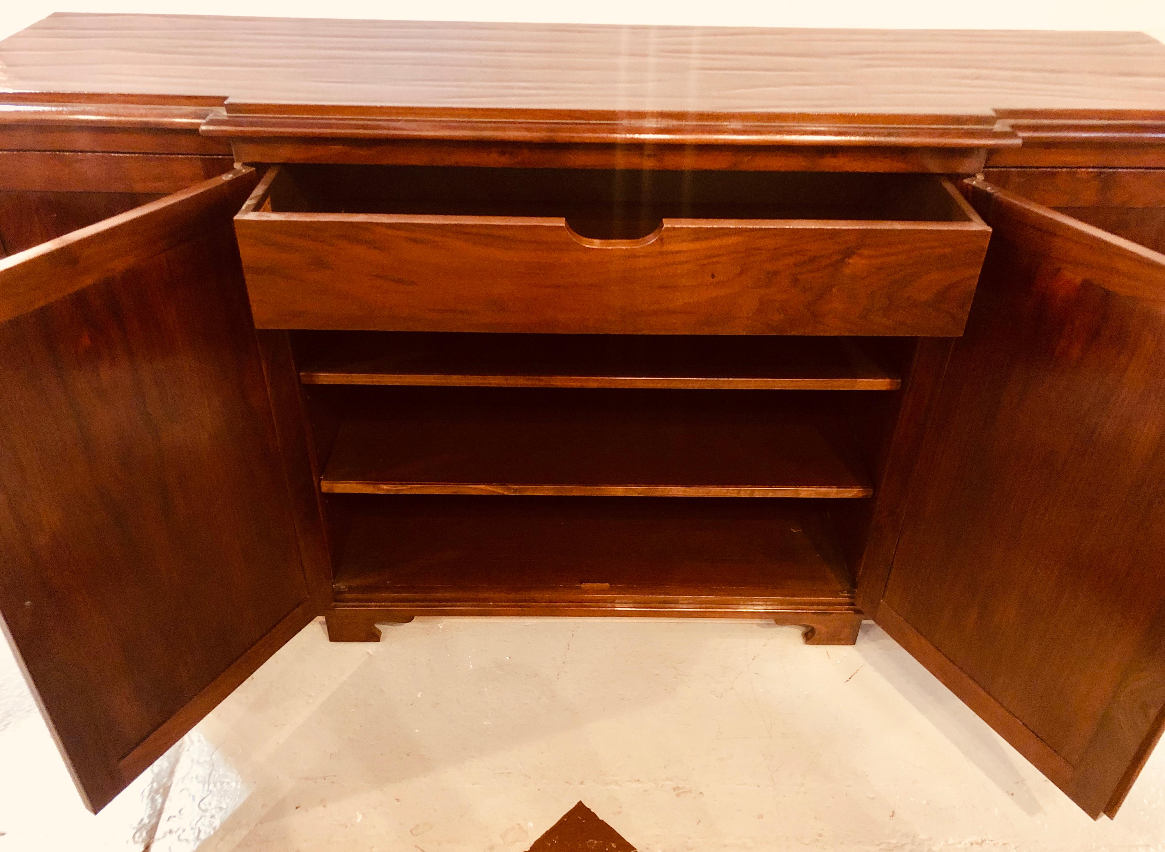 David Latesta Studio Weatherly Mahogany Breakfront Sideboard Buffet Server 7