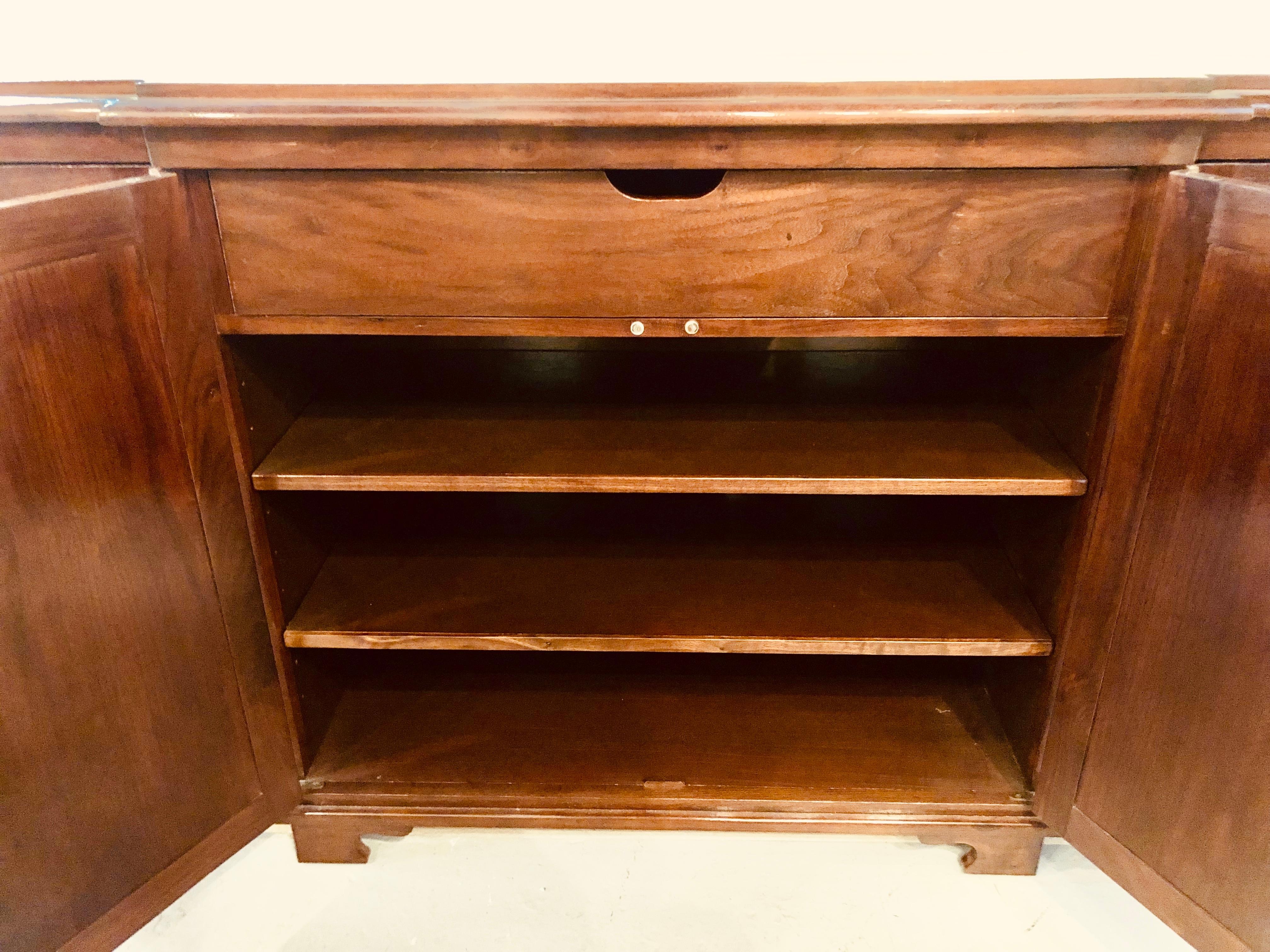 David Latesta Studio Weatherly Mahogany Breakfront Sideboard Buffet Server 8