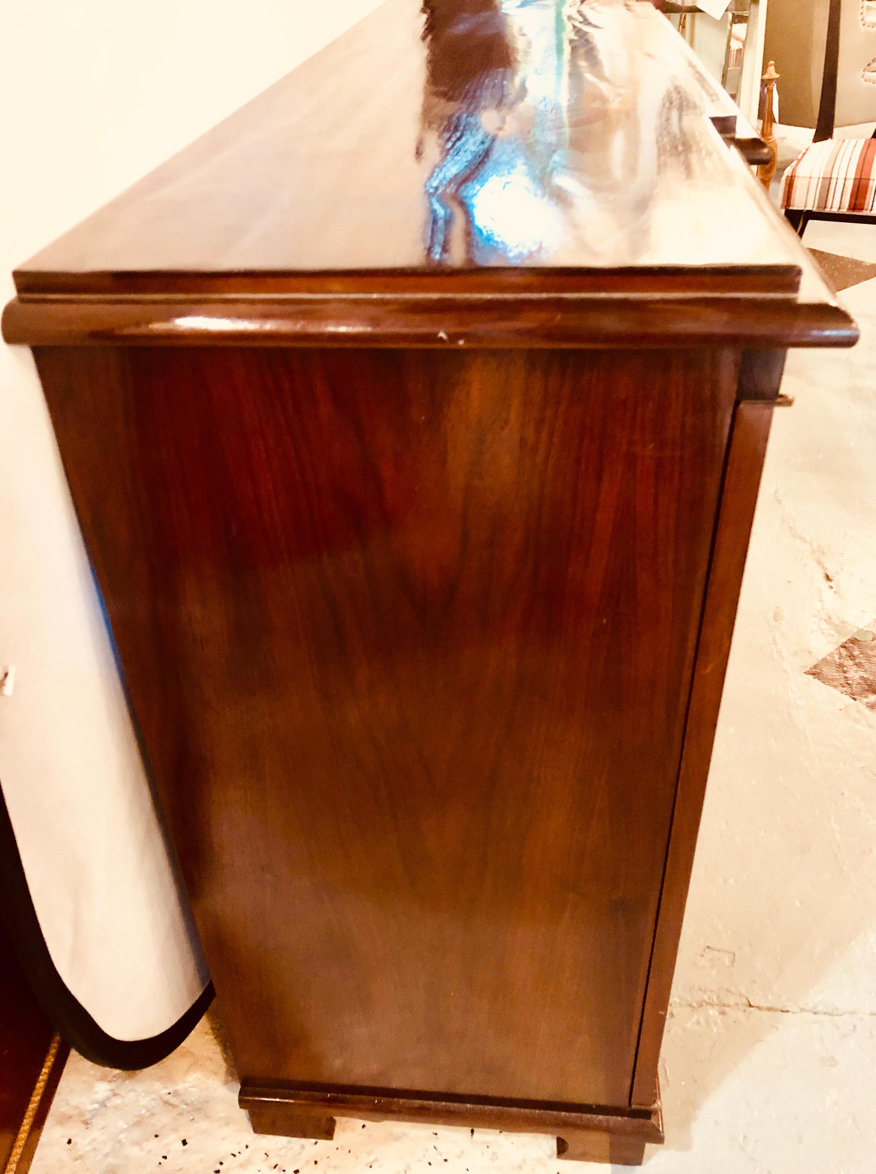 20th Century David Latesta Studio Weatherly Mahogany Breakfront Sideboard Buffet Server