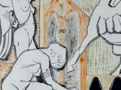 Surrealist Antiquity Theme (Nude Women and Horses)