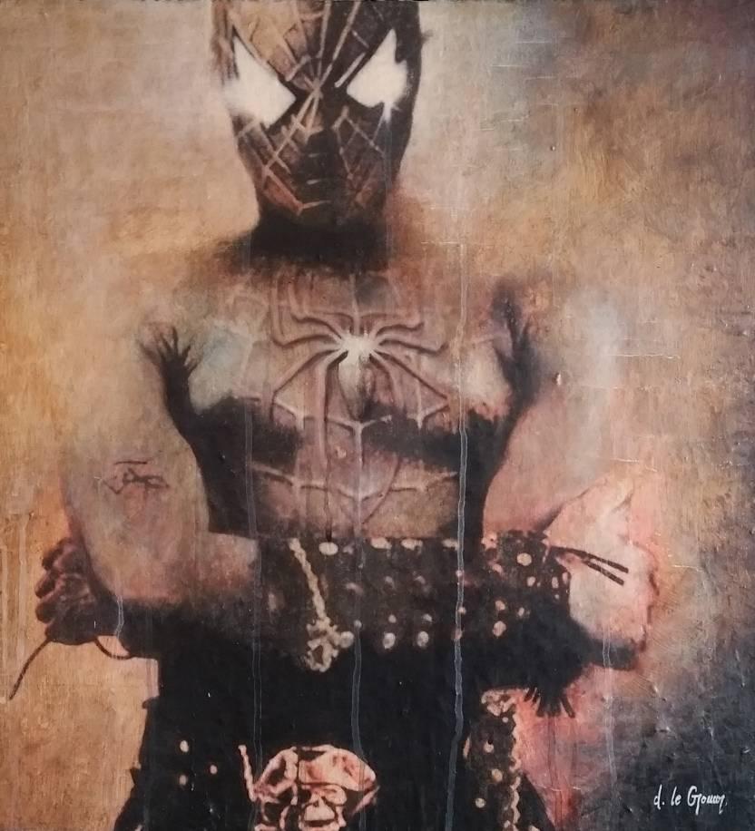 David Le Gouar Figurative Painting - Spiderman