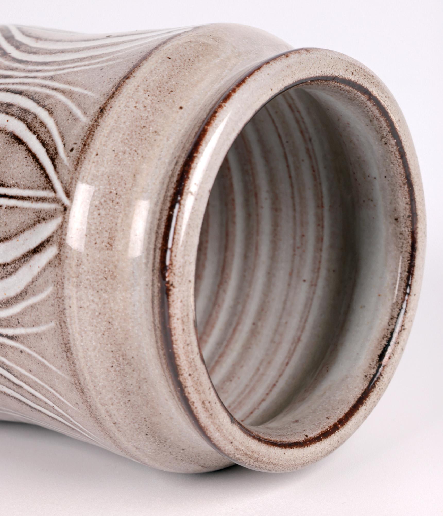 Stoneware David Leach Lowerdown Pottery Studio Albarello Form Tinglazed Vase  For Sale
