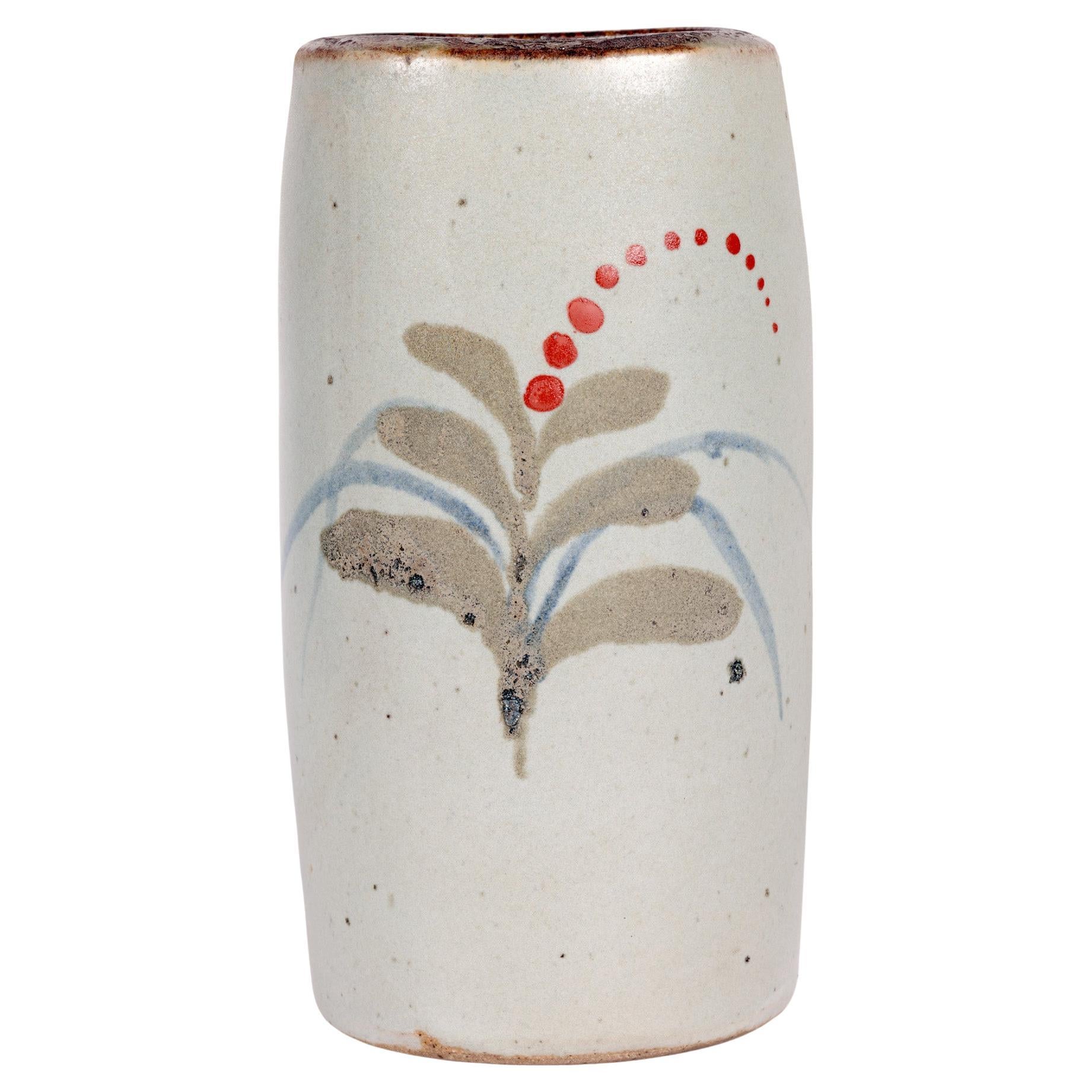 David Leach Pottery Studio Pottery Vase à motif Foxglove  en vente