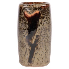 David Leach Lowerdown Pottery Studio Pottery Tenmoku-Vase, glasiert 