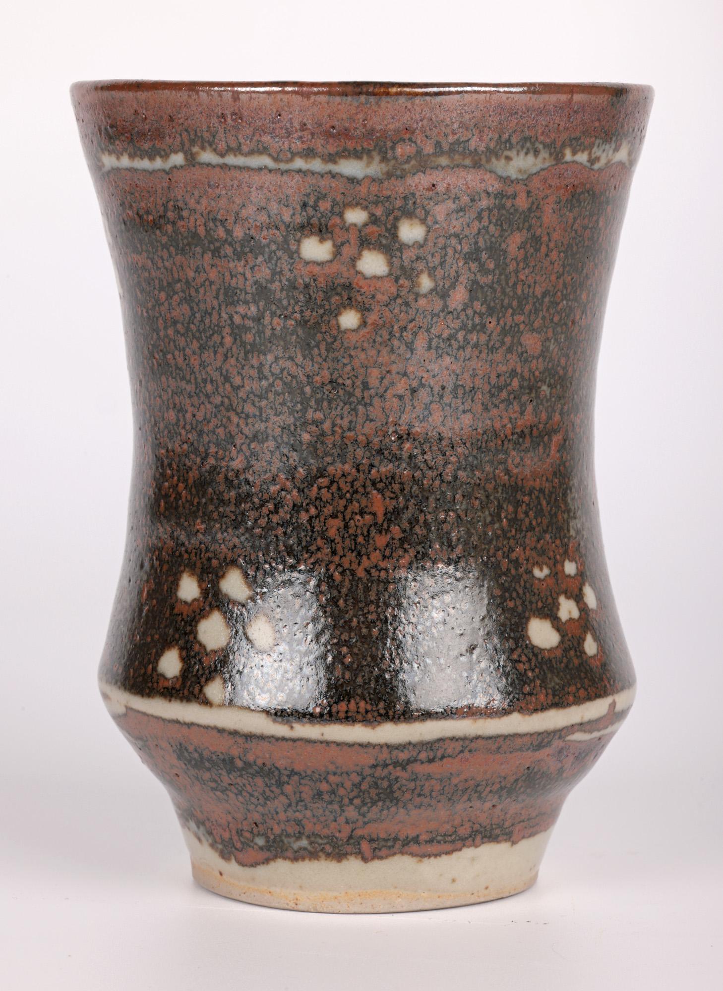 David Leach Lowerdown Pottery Studio Pottery Taille gemusterte Vase  im Angebot 2