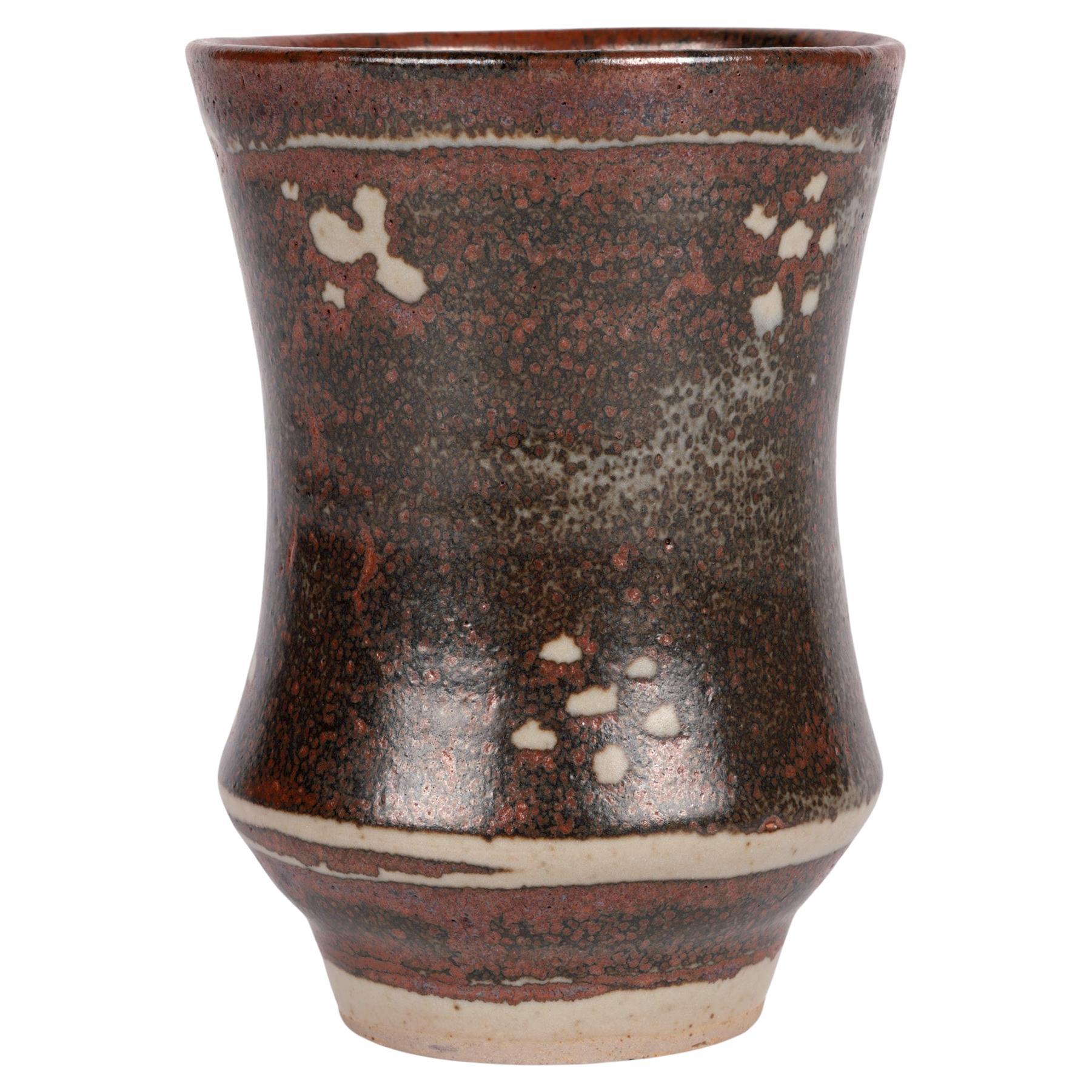 David Leach Lowerdown Pottery Studio Pottery Taille gemusterte Vase  im Angebot