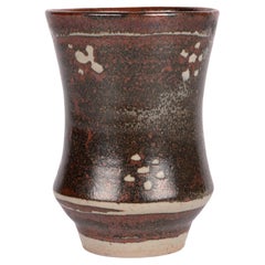 Vintage David Leach Lowerdown Pottery Studio Pottery Waisted Patterned Vase 