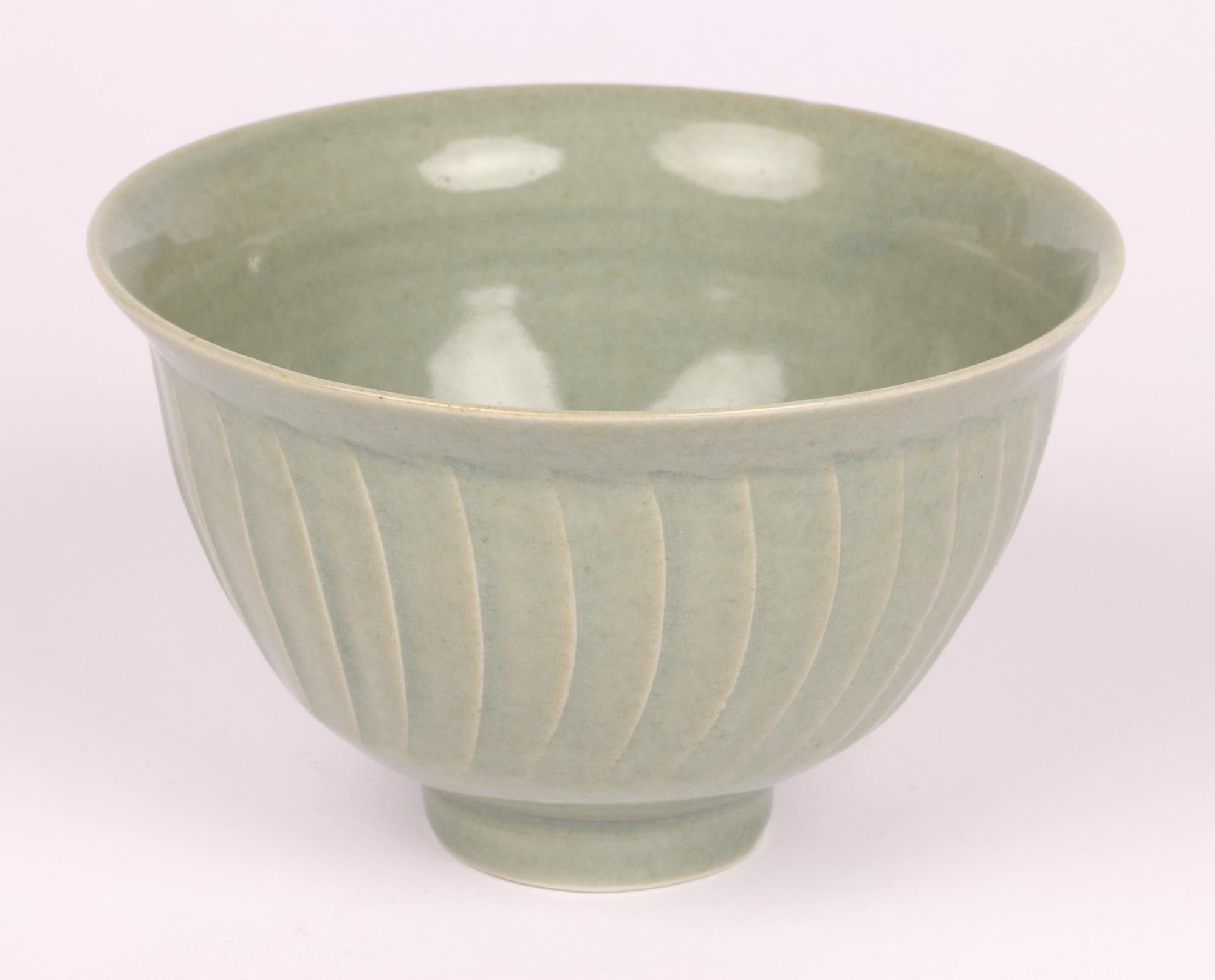 David Leach Lowerdown Studio Pottery Celadon Glazed Bowl For Sale 3