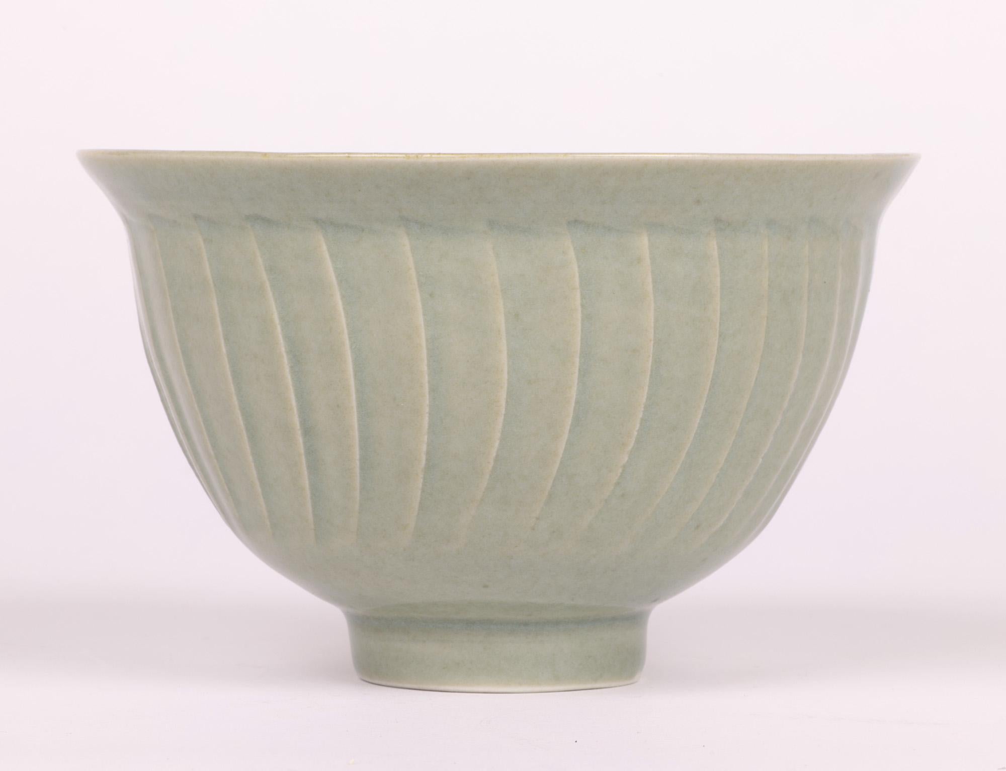 David Leach Lowerdown Studio Pottery Celadon Glazed Bowl For Sale 8
