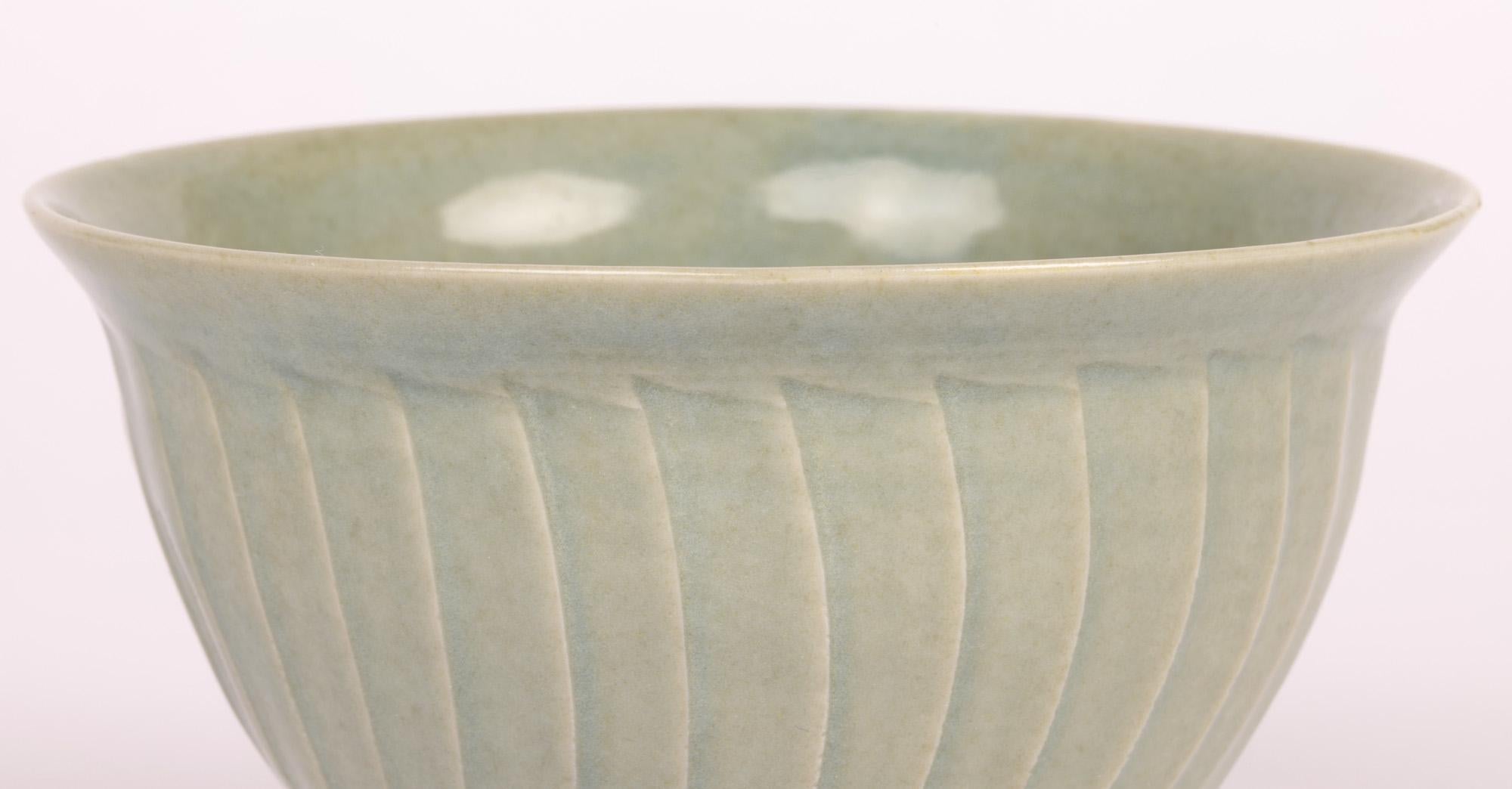 Modern David Leach Lowerdown Studio Pottery Celadon Glazed Bowl For Sale