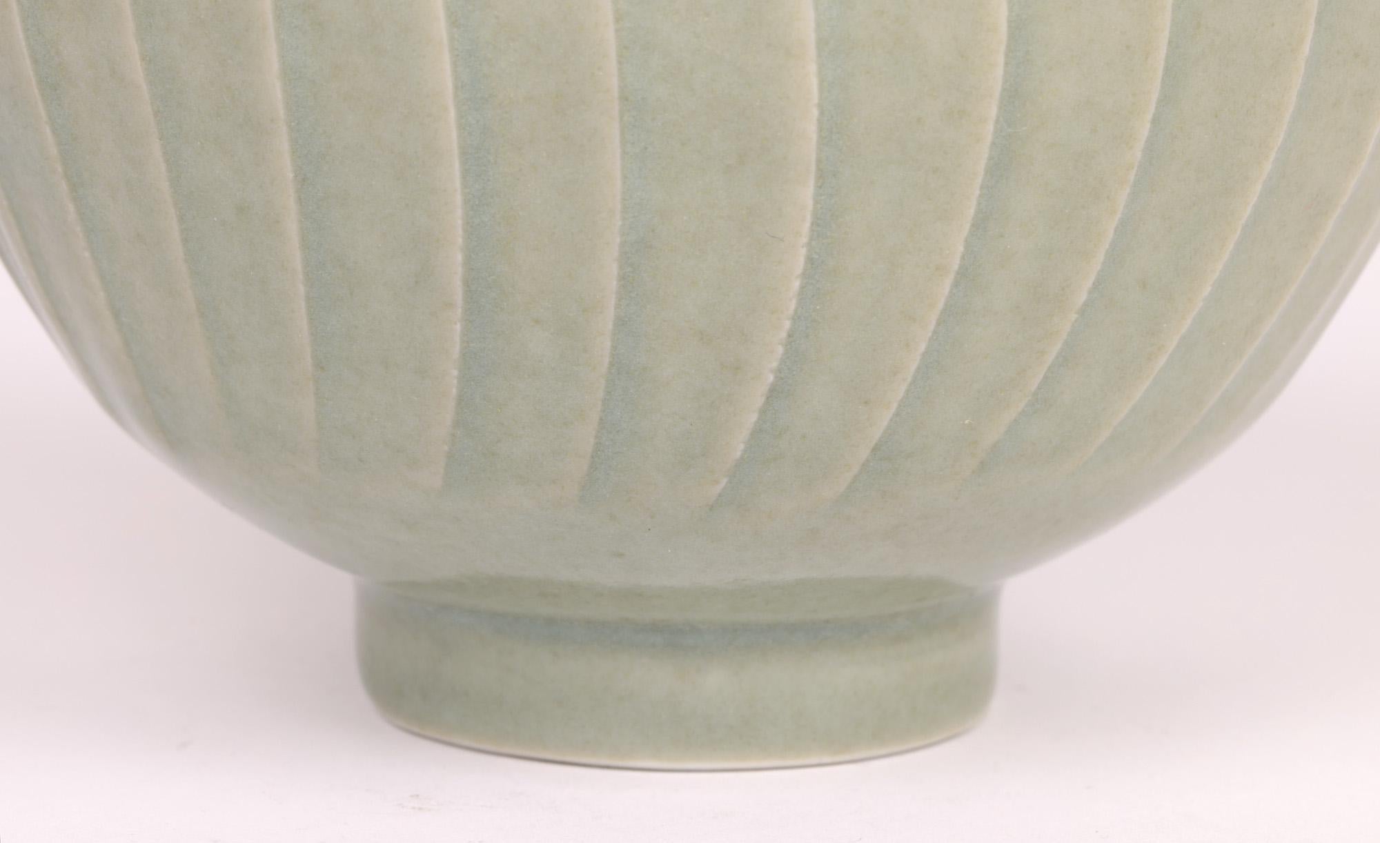 English David Leach Lowerdown Studio Pottery Celadon Glazed Bowl For Sale