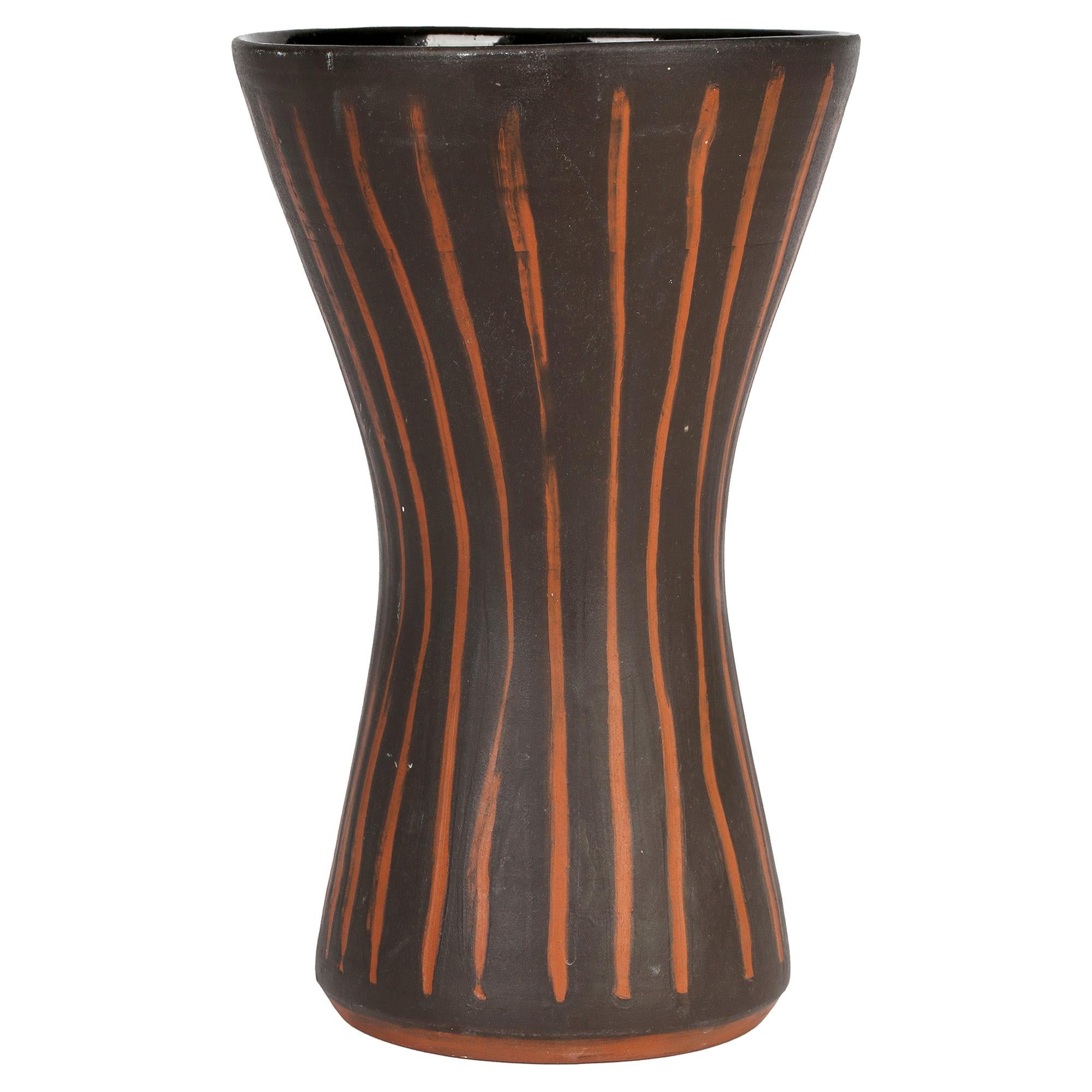 David Leach Vertical Line Design Large Studio Pottery Vase