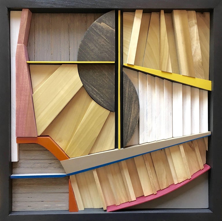 David LeCheminant Modern Wood Sculpture 'Arcturus Ligneous' Colorful