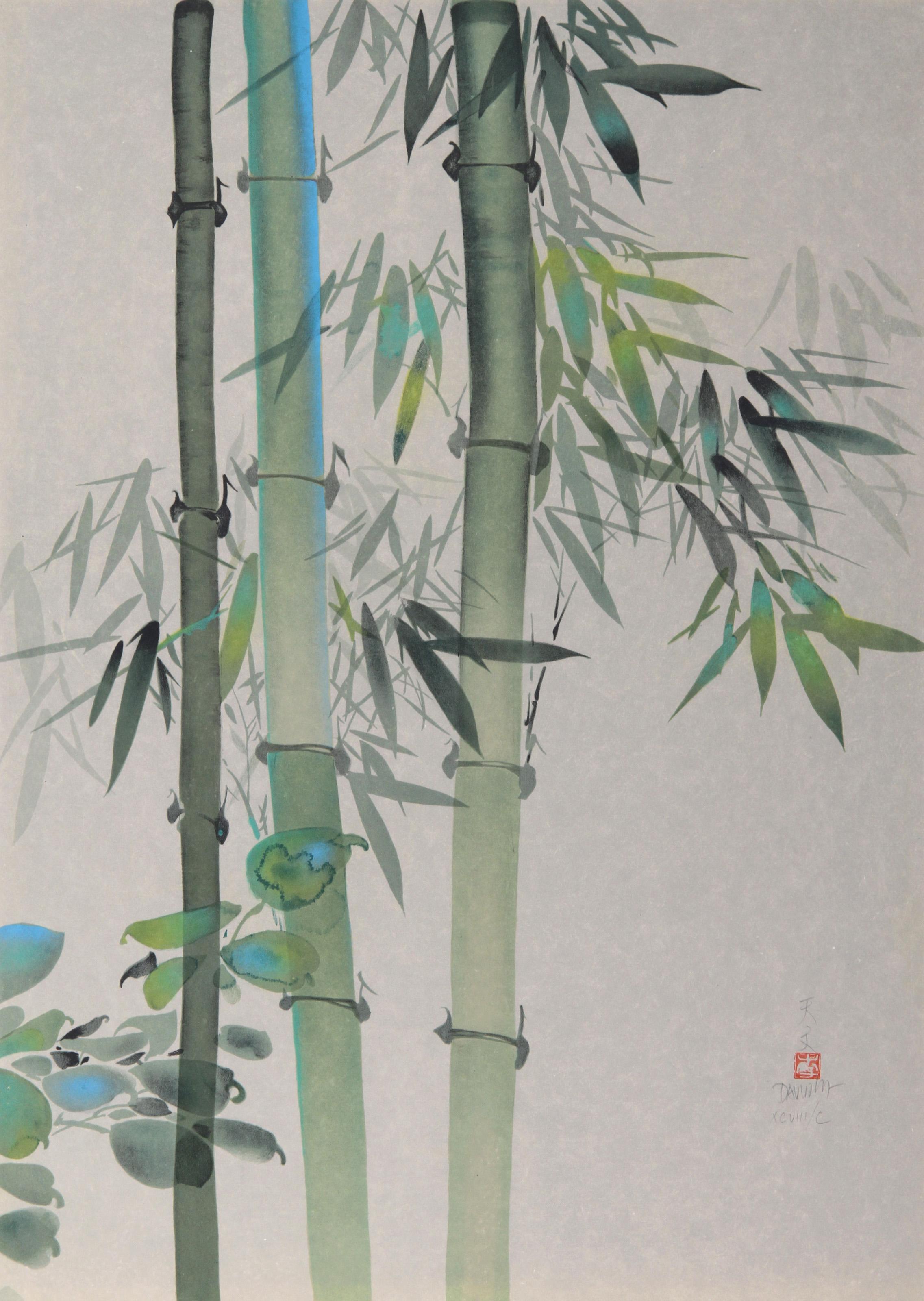 Bamboo, lithographie impressionniste de David Lee