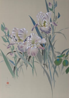 Irises (17), lithographie impressionniste de David Lee