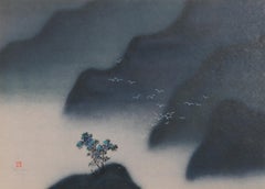 Misty Mountains, lithographie impressionniste de David Lee
