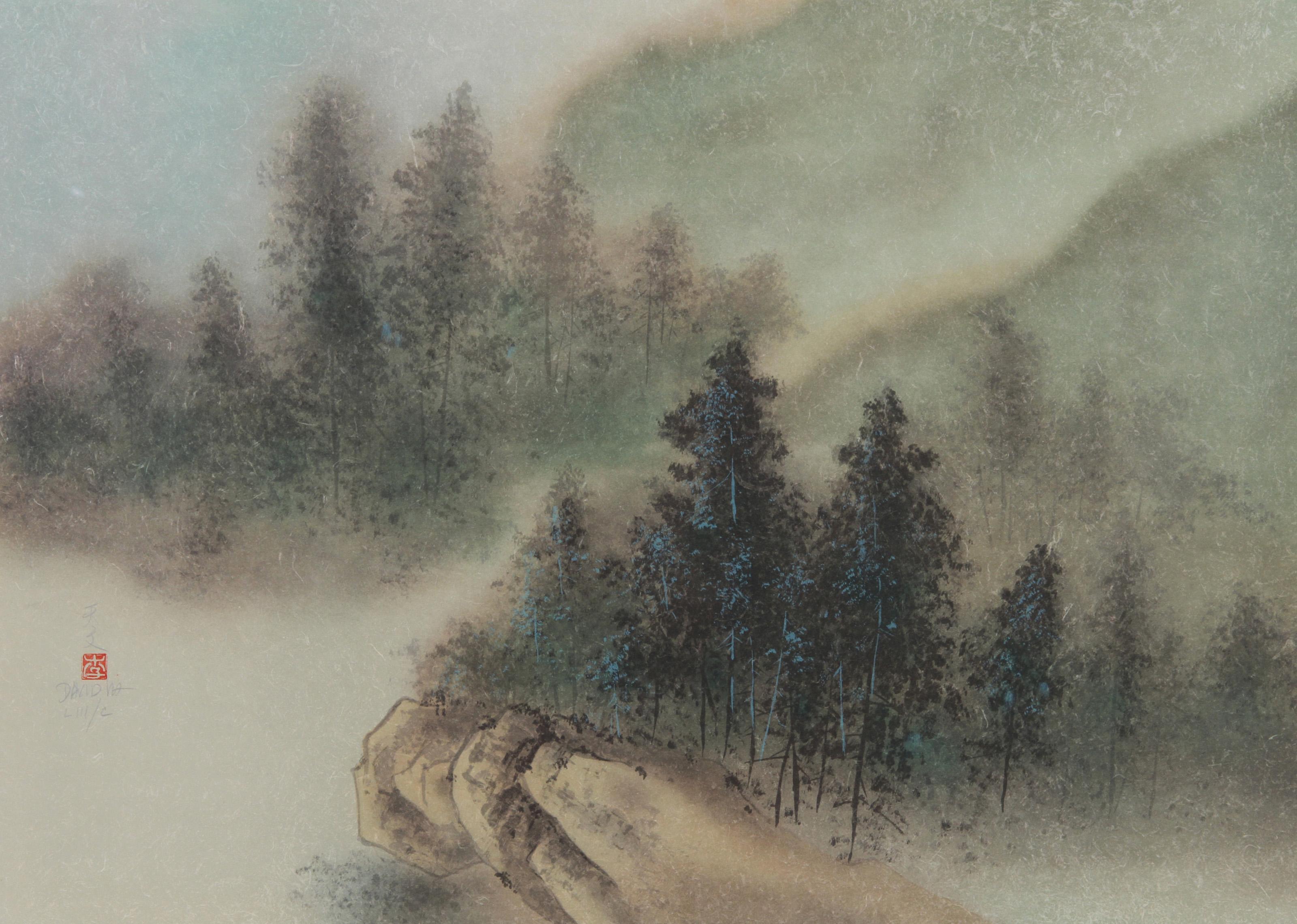 Mountain Forest (10), Impressionist Lithograph by David Lee