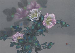 Purple Flowers (21), Impressionist Lithograph by David Lee