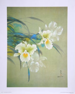 Orquídea blanca, cartel impresionista de David Lee