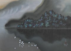 Vintage Lake (18), Impressionist Lithograph by David Lee