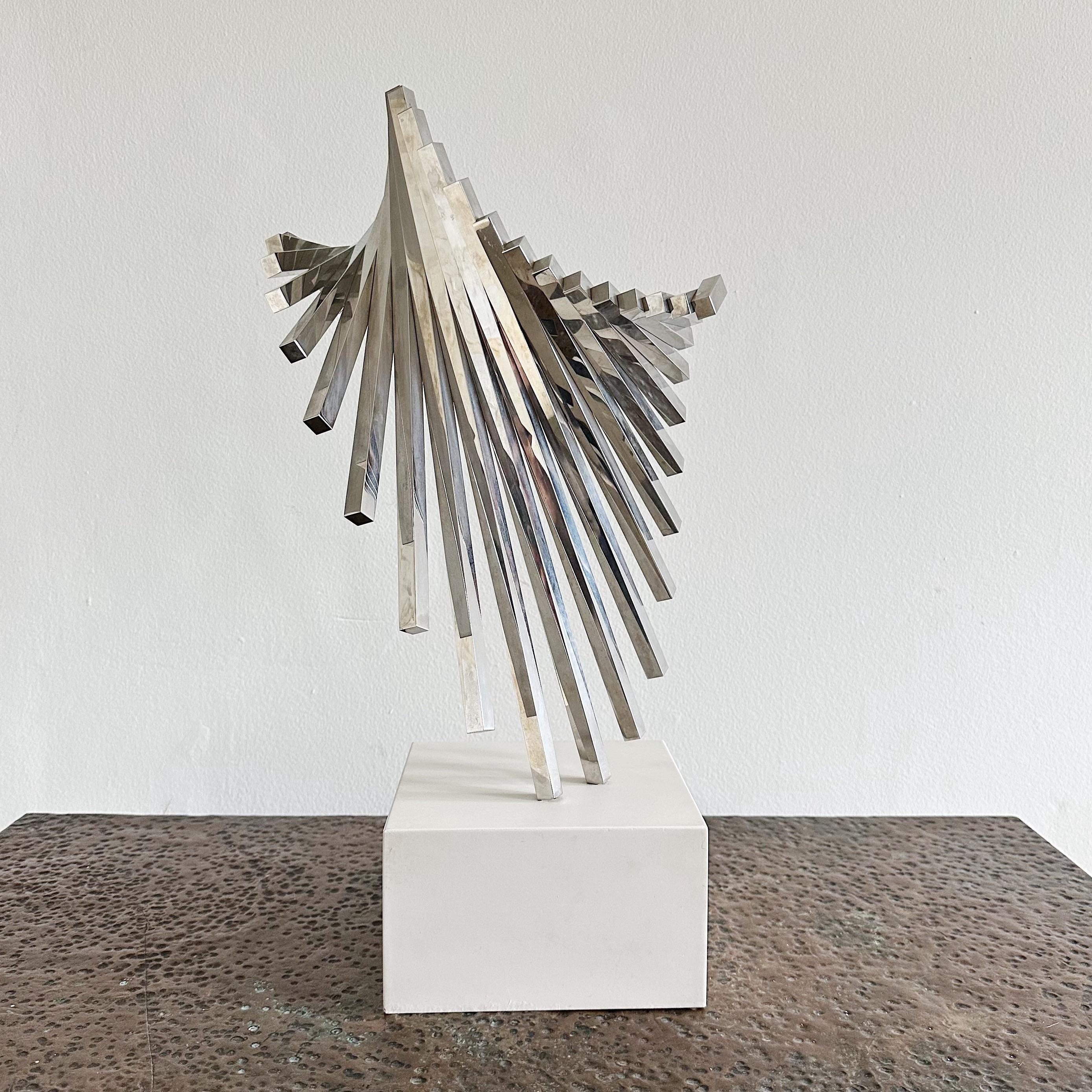 Mid-Century moderno David Lee Brown (1939-2016) Scultura astratta in acciaio inossidabile, America, anni '70 in vendita