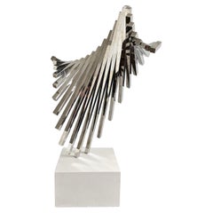 Abstrakte Skulptur aus Edelstahl von David Lee Brown (1939-2016), amerikanisch, 1970er Jahre