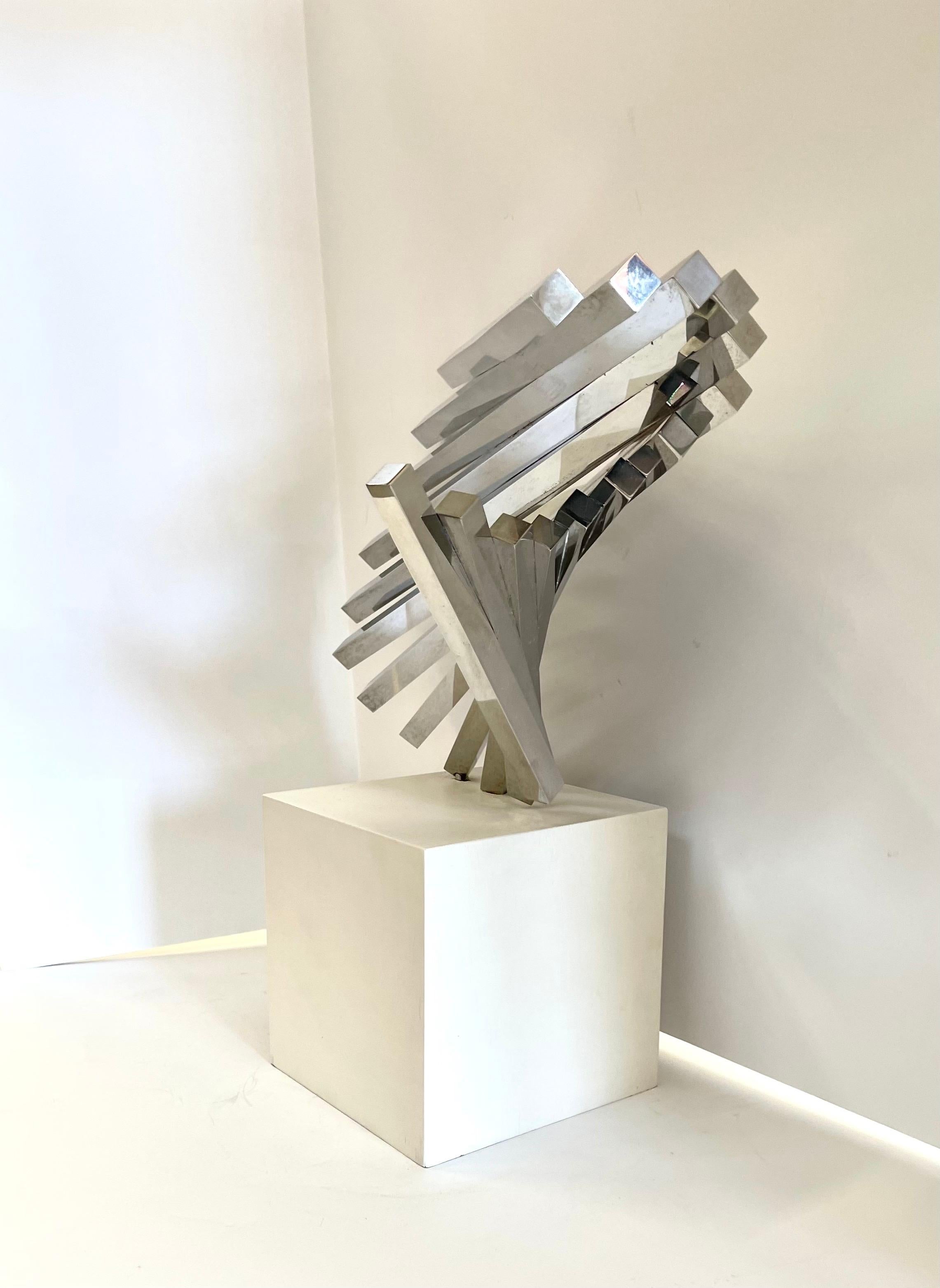Steel David Lee Brown 1973 Abstract Sculpture