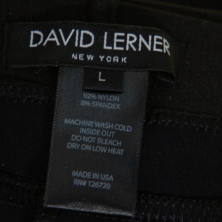 David Lerner Metallic Coated Knit Leggings L In Excellent Condition For Sale In Dubai, Al Qouz 2