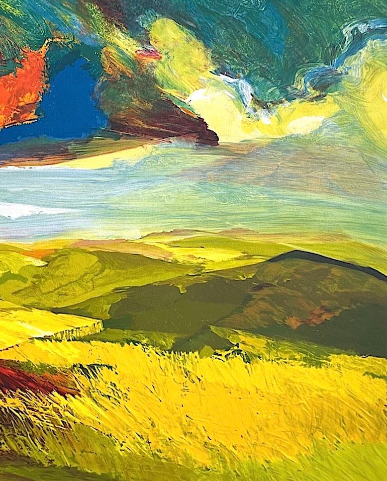 AFIRMACIÓN es una litografía dibujada a mano en edición limitada de la Serie Jardín Sagrado de obras del artista británico David Leverett(1938-2020), impresa mediante técnicas de litografía a mano en papel de grabado de archivo 100% libre de ácido.