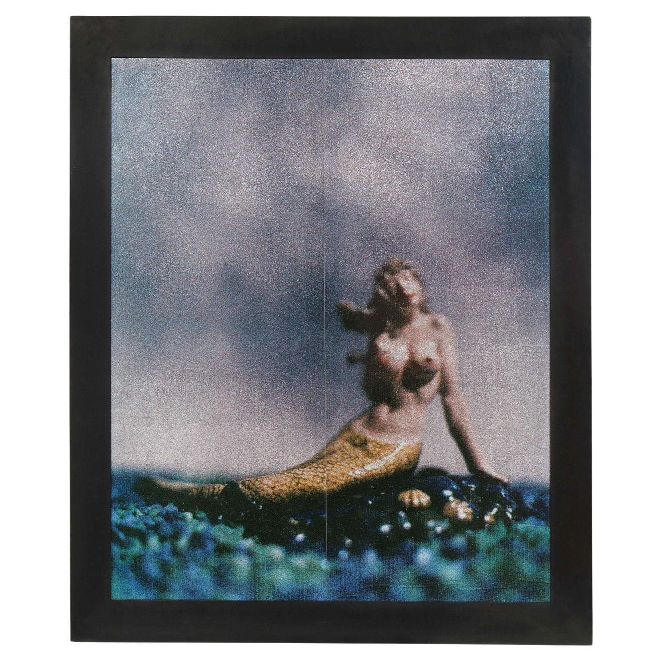 David Levinthal Large Unique Metallic Tinted Mermaid Print 1993 For Sale