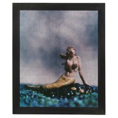 Vintage David Levinthal Large Unique Metallic Tinted Mermaid Print 1993