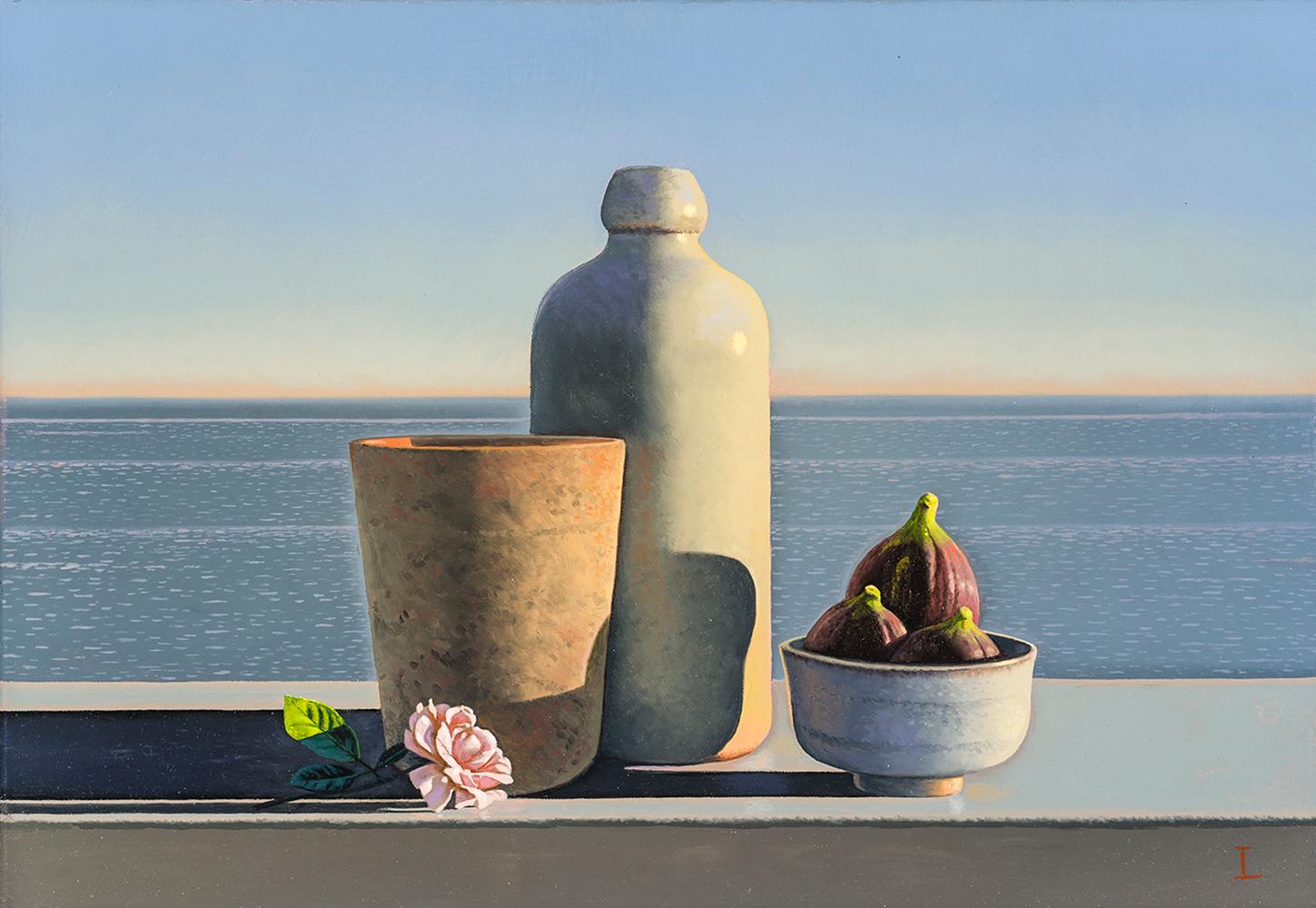 David Ligare Still-Life Painting - Still Life with Figs and Rose 